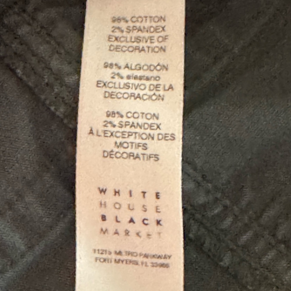 White House Black Market Utility Vest Womens Army Green 14 - Picture 10 of 13